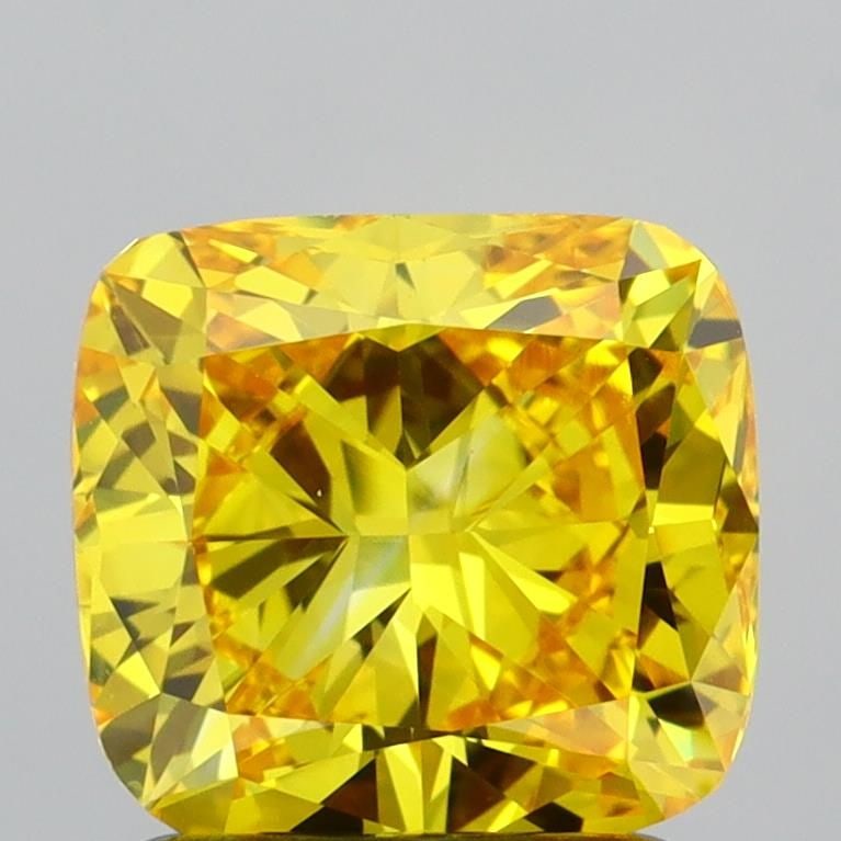 Loose Diamond - CUSHION MODIFIED 1.53ct Fancy Vivid Yellow VS1: Loose Diamond - CUSHION MODIFIED 1.53ct Fancy Vivid Yellow VS1 Source: This is a real non-mined Diamond that has been grown in a lab Shape: CUSHION MODIFIED Carats: 1.53 Color: Fancy Vivid Yellow Cert
