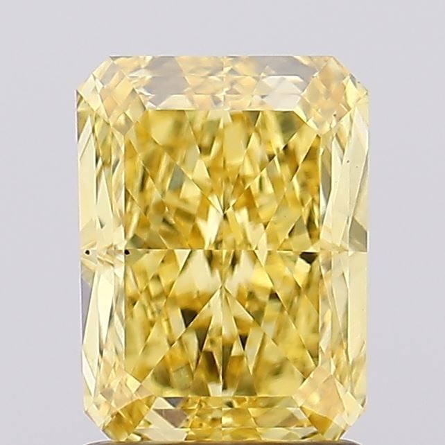 Loose Diamond - RADIANT 1.51ct Fancy Vivid Yellow VS2: Loose Diamond - RADIANT 1.51ct Fancy Vivid Yellow VS2 Source: This is a real non-mined Diamond that has been grown in a lab Shape: RADIANT Carats: 1.51 Color: Fancy Vivid Yellow Certification: IGI Vid