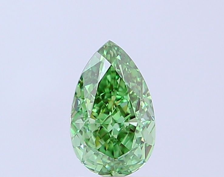 Loose Diamond - PEAR 1.04ct Fancy Vivid Green VVS1: Loose Diamond - PEAR 1.04ct Fancy Vivid Green VVS1 Source: This is a real non-mined Diamond that has been grown in a lab Shape: PEAR Carats: 1.04 Color: Fancy Vivid Green Certification: IGI Video: