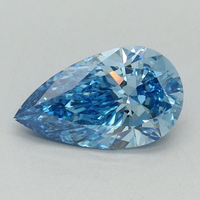 Loose Diamond - PEAR 1.09ct Fancy Vivid Blue VS2: Loose Diamond - PEAR 1.09ct Fancy Vivid Blue VS2 Source: This is a real non-mined Diamond that has been grown in a lab Shape: PEAR Carats: 1.09 Color: Fancy Vivid Blue Certification: IGI Video: