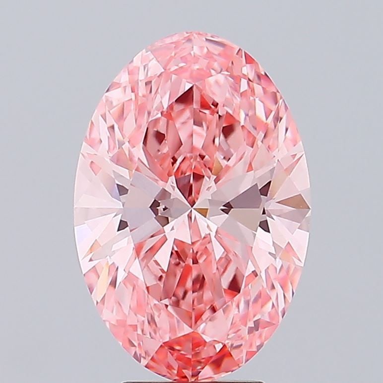 Loose Diamond - OVAL 5.02ct Fancy Vivid Pink VVS2: Loose Diamond - OVAL 5.02ct Fancy Vivid Pink VVS2 Source: This is a real non-mined Diamond that has been grown in a lab Shape: OVAL Carats: 5.02 Color: Fancy Vivid Pink Certification: IGI Video:
