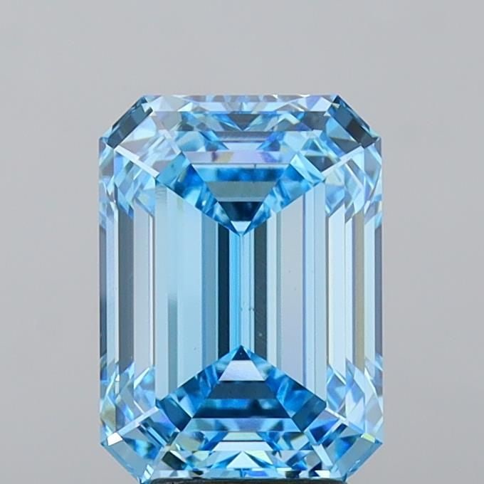 Loose Diamond - EMERALD 5.02ct Fancy Vivid Blue VVS2: Loose Diamond - EMERALD 5.02ct Fancy Vivid Blue VVS2 Source: This is a real non-mined Diamond that has been grown in a lab Shape: EMERALD Carats: 5.02 Color: Fancy Vivid Blue Certification: IGI Video: