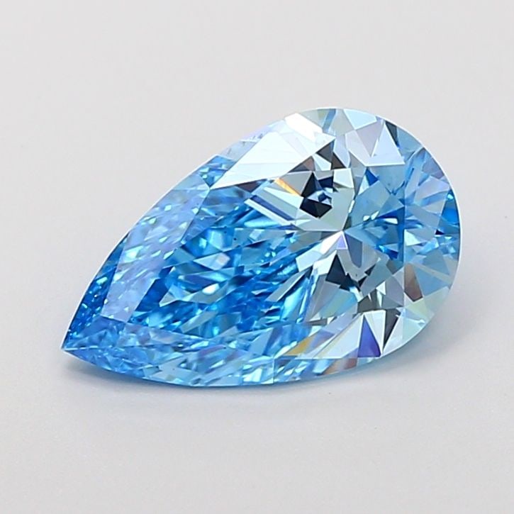 Loose Diamond - PEAR 2.56ct Fancy Vivid Blue VS1: Loose Diamond - PEAR 2.56ct Fancy Vivid Blue VS1 Source: This is a real non-mined Diamond that has been grown in a lab Shape: PEAR Carats: 2.56 Color: Fancy Vivid Blue Certification: IGI Video: