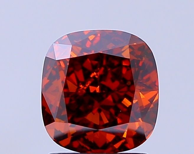 Loose Diamond - CUSHION MODIFIED 2.01ct Fancy Intense Brownish Orange VS1: Loose Diamond - CUSHION MODIFIED 2.01ct Fancy Intense Brownish Orange VS1 Source: This is a real non-mined Diamond that has been grown in a lab Shape: CUSHION MODIFIED Carats: 2.01 Color: Fancy Intens