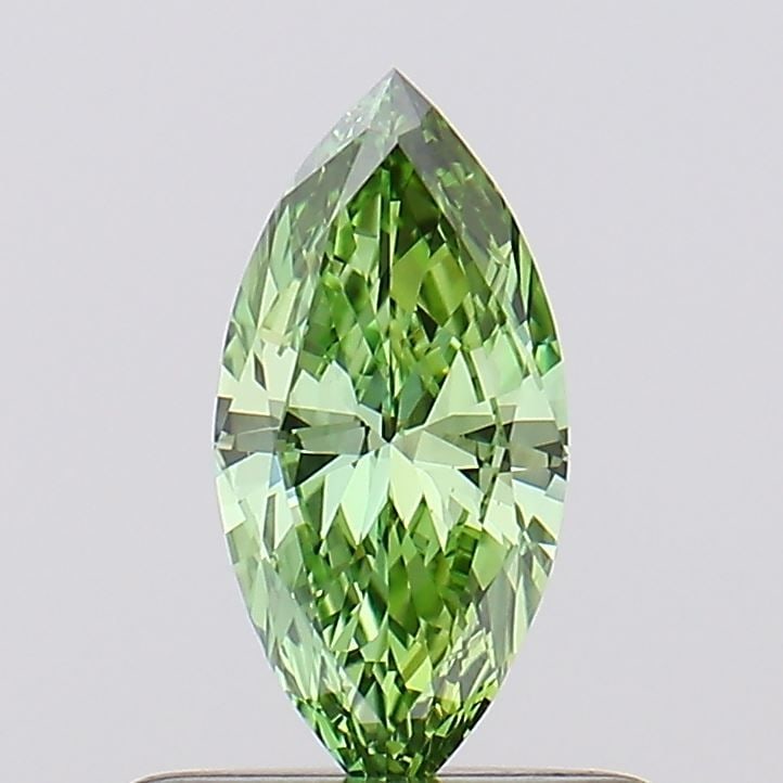 Loose Diamond - MARQUISE 0.33ct Fancy Vivid Green VS1: Loose Diamond - MARQUISE 0.33ct Fancy Vivid Green VS1 Source: This is a real non-mined Diamond that has been grown in a lab Shape: MARQUISE Carats: 0.33 Color: Fancy Vivid Green Certification: NONE Vi