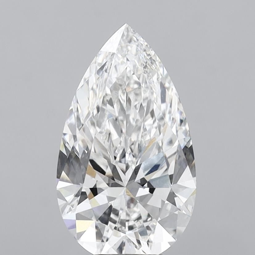 Loose Diamond - PEAR 5.09ct E VVS2: Loose Diamond - PEAR 5.09ct E VVS2 Source: This is a real non-mined Diamond that has been grown in a lab Shape: PEAR Carats: 5.09 Color: E Clarity: VVS2 Certification: IGI Video: