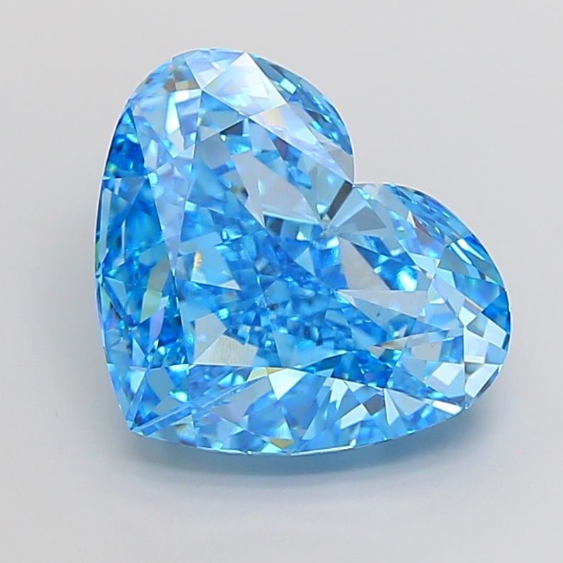 Loose Diamond - HEART 15.08ct Fancy Vivid Blue VVS2: Loose Diamond - HEART 15.08ct Fancy Vivid Blue VVS2 Source: This is a real non-mined Diamond that has been grown in a lab Shape: HEART Carats: 15.08 Color: Fancy Vivid Blue Certification: IGI Video: