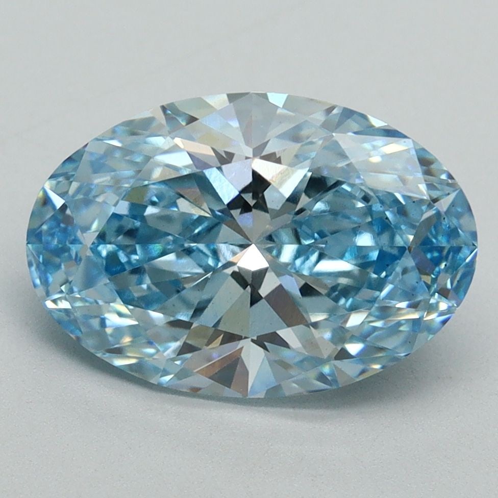 Loose Diamond - OVAL 3.01ct Fancy Vivid Blue VS2: Loose Diamond - OVAL 3.01ct Fancy Vivid Blue VS2 Source: This is a real non-mined Diamond that has been grown in a lab Shape: OVAL Carats: 3.01 Color: Fancy Vivid Blue Certification: IGI Video: