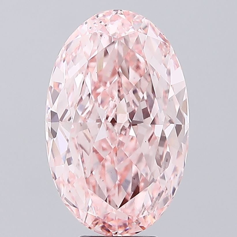 Loose Diamond - OVAL 9.42ct Fancy Vivid Pink VS2: Loose Diamond - OVAL 9.42ct Fancy Vivid Pink VS2 Source: This is a real non-mined Diamond that has been grown in a lab Shape: OVAL Carats: 9.42 Color: Fancy Vivid Pink Certification: IGI Video: