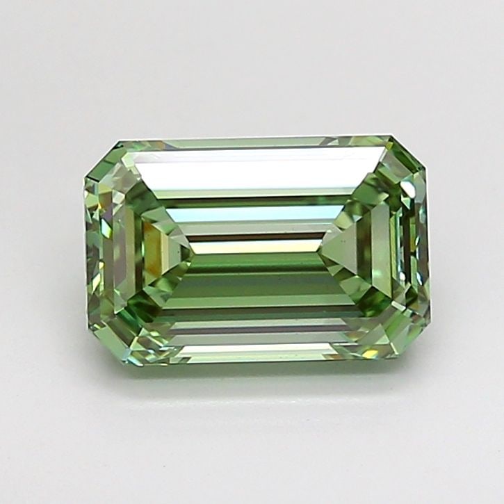Loose Diamond - EMERALD 2.59ct Fancy Vivid Green VS1: Loose Diamond - EMERALD 2.59ct Fancy Vivid Green VS1 Source: This is a real non-mined Diamond that has been grown in a lab Shape: EMERALD Carats: 2.59 Color: Fancy Vivid Green Certification: IGI Video