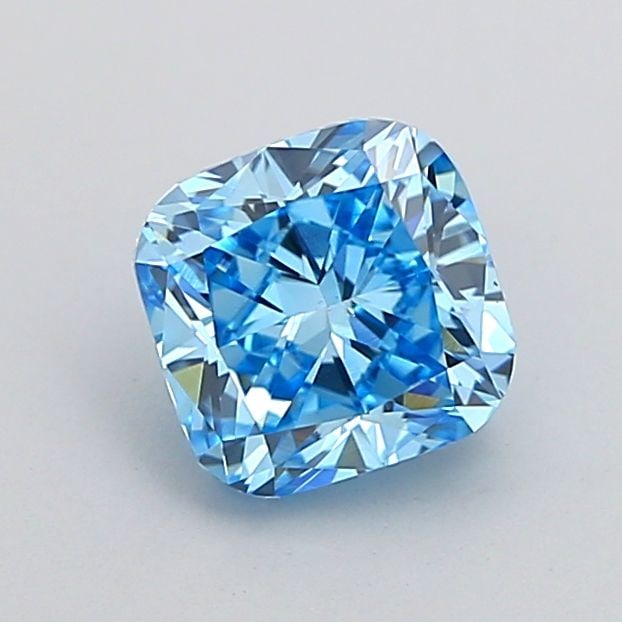 Loose Diamond - CUSHION MODIFIED 1.01ct Fancy Vivid Blue VS1: Loose Diamond - CUSHION MODIFIED 1.01ct Fancy Vivid Blue VS1 Source: This is a real non-mined Diamond that has been grown in a lab Shape: CUSHION MODIFIED Carats: 1.01 Color: Fancy Vivid Blue Certific