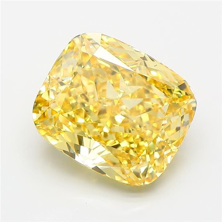 Loose Diamond - CUSHION MODIFIED 5.74ct Fancy Vivid Yellow VS1: Loose Diamond - CUSHION MODIFIED 5.74ct Fancy Vivid Yellow VS1 Source: This is a real non-mined Diamond that has been grown in a lab Shape: CUSHION MODIFIED Carats: 5.74 Color: Fancy Vivid Yellow Cert