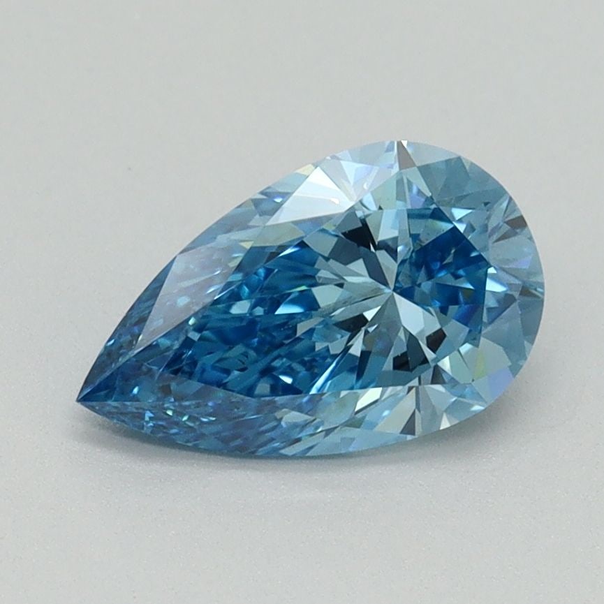 Loose Diamond - PEAR 1.12ct Fancy Vivid Blue VS1: Loose Diamond - PEAR 1.12ct Fancy Vivid Blue VS1 Source: This is a real non-mined Diamond that has been grown in a lab Shape: PEAR Carats: 1.12 Color: Fancy Vivid Blue Certification: IGI Video: