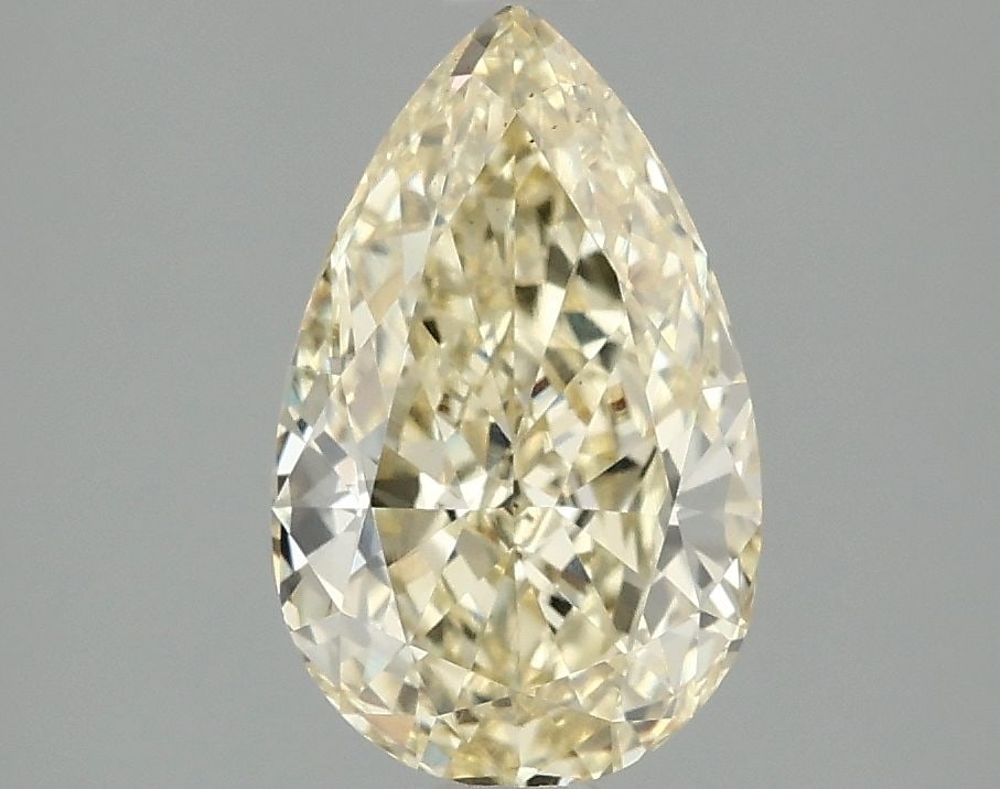 Loose Diamond - PEAR 2.1ct Fancy Intense Yellow VS1: Loose Diamond - PEAR 2.1ct Fancy Intense Yellow VS1 Source: This is a real non-mined Diamond that has been grown in a lab Shape: PEAR Carats: 2.1 Color: Fancy Intense Yellow Certification: IGI Video: