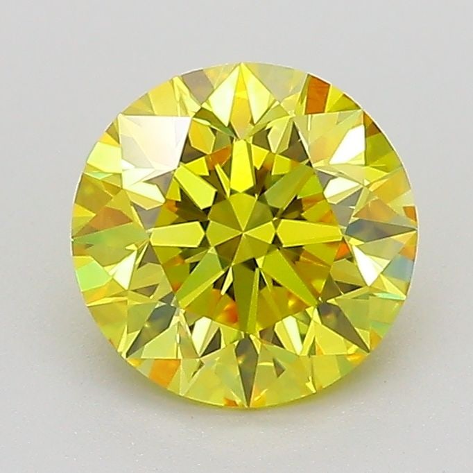 Loose Diamond - ROUND 1.38ct Fancy Vivid Yellow VVS2: Loose Diamond - ROUND 1.38ct Fancy Vivid Yellow VVS2 Source: This is a real non-mined Diamond that has been grown in a lab Shape: ROUND Carats: 1.38 Color: Fancy Vivid Yellow Certification: IGI Video: