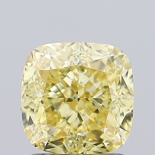 Loose Diamond - CUSHION MODIFIED 1.56ct Fancy Intense Yellow VS1: Loose Diamond - CUSHION MODIFIED 1.56ct Fancy Intense Yellow VS1 Source: This is a real non-mined Diamond that has been grown in a lab Shape: CUSHION MODIFIED Carats: 1.56 Color: Fancy Intense Yellow 