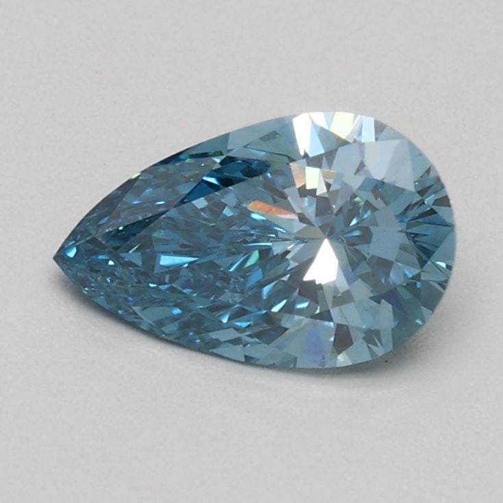Loose Diamond - PEAR 0.55ct Fancy Vivid Blue VS1: Loose Diamond - PEAR 0.55ct Fancy Vivid Blue VS1 Source: This is a real non-mined Diamond that has been grown in a lab Shape: PEAR Carats: 0.55 Color: Fancy Vivid Blue Certification: IGI Video: