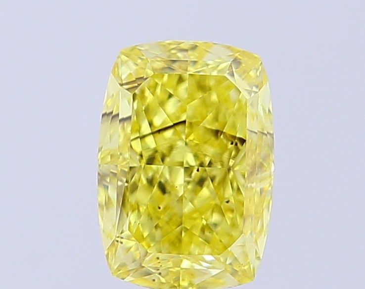Loose Diamond - CUSHION MODIFIED 1.25ct Fancy Vivid Yellow SI1: Loose Diamond - CUSHION MODIFIED 1.25ct Fancy Vivid Yellow SI1 Source: This is a real non-mined Diamond that has been grown in a lab Shape: CUSHION MODIFIED Carats: 1.25 Color: Fancy Vivid Yellow Cert