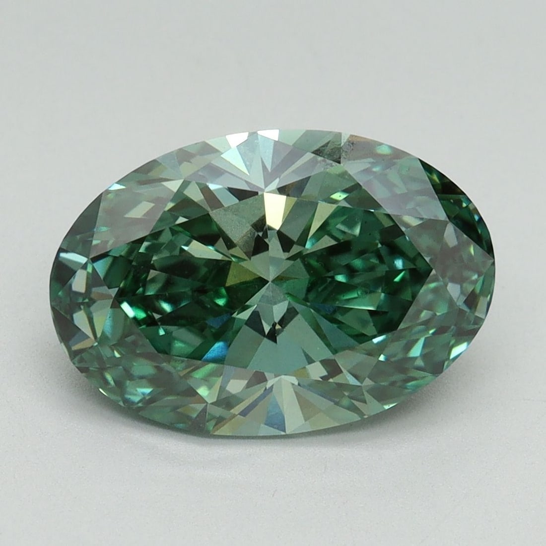 Loose Diamond - OVAL 3.31ct Fancy Vivid Green VS1 (1 of 1)