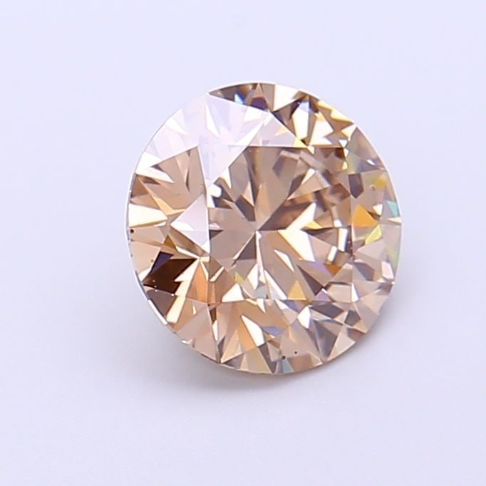 Ideal Loose Diamond - ROUND 1.38ct Fancy Light Brown VS2: Ideal Loose Diamond - ROUND 1.38ct Fancy Light Brown VS2 Source: This is a real non-mined Diamond that has been grown in a lab Shape: ROUND Carats: 1.38 Color: Fancy Light Brown Certification: IGI Vid