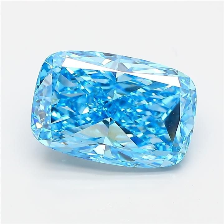 Loose Diamond - CUSHION MODIFIED 5.01ct Fancy Vivid Blue VS1: Loose Diamond - CUSHION MODIFIED 5.01ct Fancy Vivid Blue VS1 Source: This is a real non-mined Diamond that has been grown in a lab Shape: CUSHION MODIFIED Carats: 5.01 Color: Fancy Vivid Blue Certific