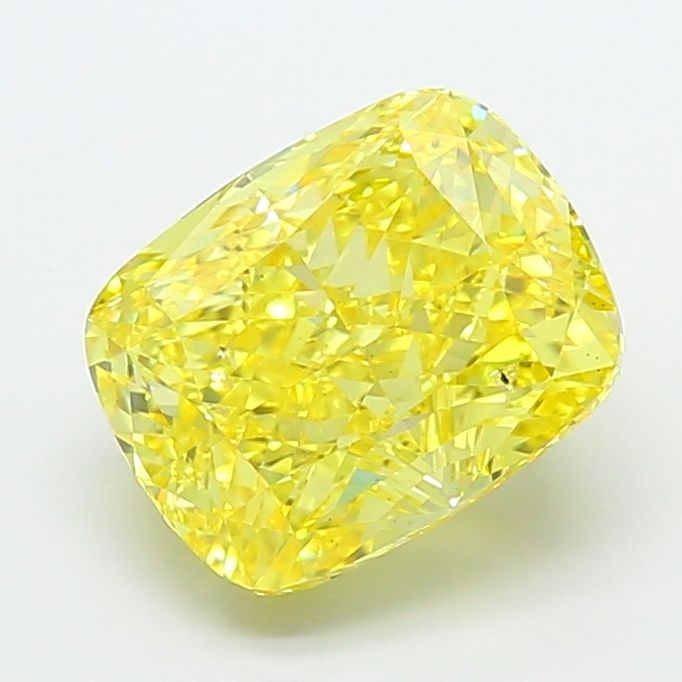Loose Diamond - CUSHION MODIFIED 5.09ct Fancy Vivid Yellow VS2: Loose Diamond - CUSHION MODIFIED 5.09ct Fancy Vivid Yellow VS2 Source: This is a real non-mined Diamond that has been grown in a lab Shape: CUSHION MODIFIED Carats: 5.09 Color: Fancy Vivid Yellow Cert