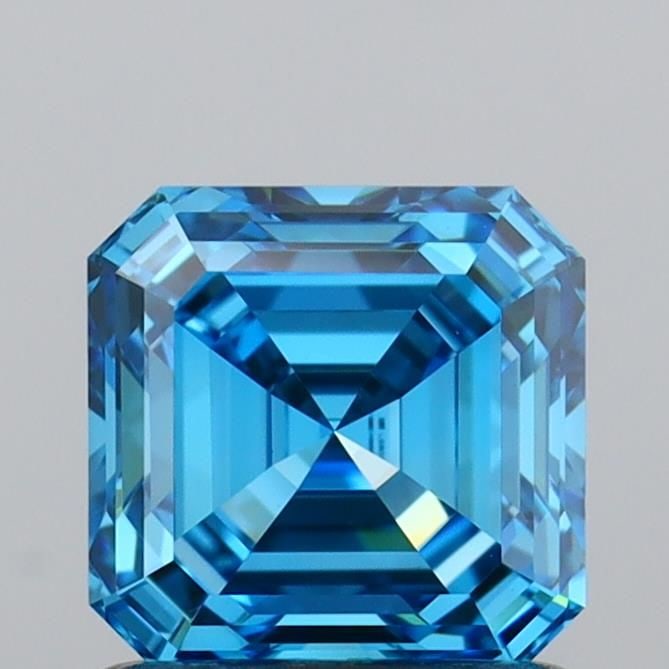 Loose Diamond - ASSCHER 1.04ct Fancy Vivid Blue VVS1: Loose Diamond - ASSCHER 1.04ct Fancy Vivid Blue VVS1 Source: This is a real non-mined Diamond that has been grown in a lab Shape: ASSCHER Carats: 1.04 Color: Fancy Vivid Blue Certification: IGI Video: