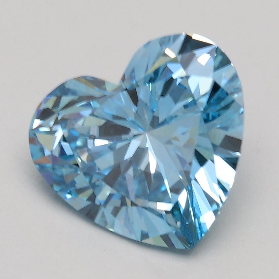 Loose Diamond - HEART 2.1ct Fancy Intense Blue VS1: Loose Diamond - HEART 2.1ct Fancy Intense Blue VS1 Source: This is a real non-mined Diamond that has been grown in a lab Shape: HEART Carats: 2.1 Color: Fancy Intense Blue Certification: IGI Video: