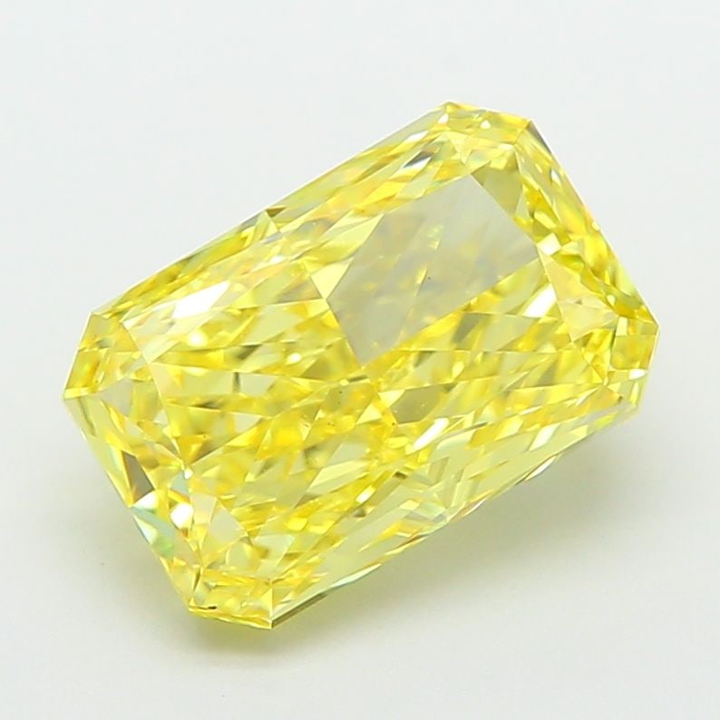 Loose Diamond - RADIANT 3.4ct Fancy Vivid Yellow VS1: Loose Diamond - RADIANT 3.4ct Fancy Vivid Yellow VS1 Source: This is a real non-mined Diamond that has been grown in a lab Shape: RADIANT Carats: 3.4 Color: Fancy Vivid Yellow Certification: IGI Video