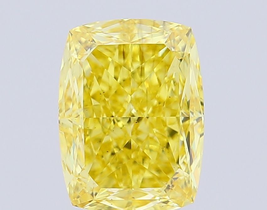 Loose Diamond - CUSHION MODIFIED 4.06ct Fancy Vivid Yellow VS2: Loose Diamond - CUSHION MODIFIED 4.06ct Fancy Vivid Yellow VS2 Source: This is a real non-mined Diamond that has been grown in a lab Shape: CUSHION MODIFIED Carats: 4.06 Color: Fancy Vivid Yellow Cert