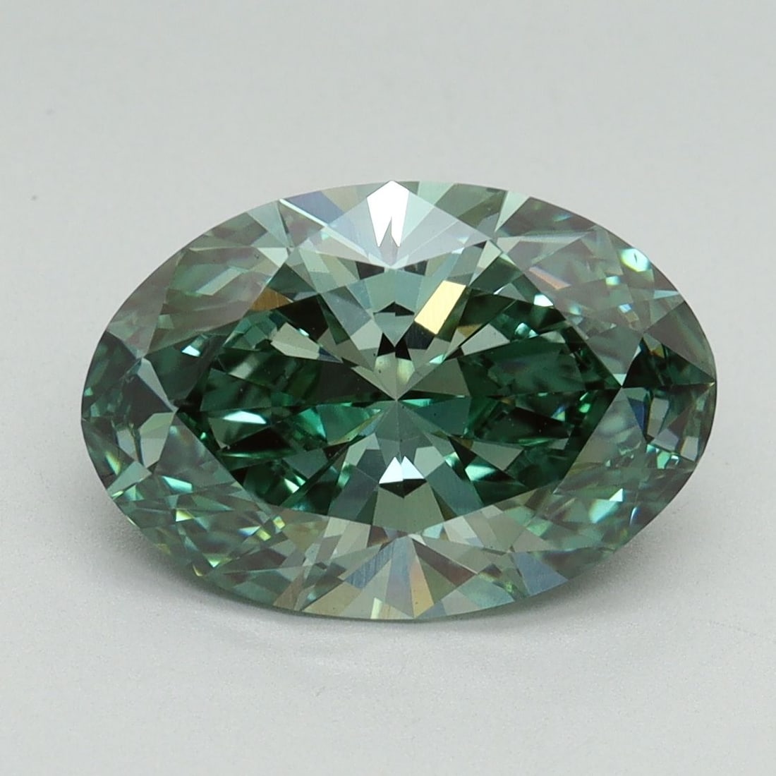 Loose Diamond - OVAL 3.25ct Fancy Vivid Green VS2 (1 of 1)