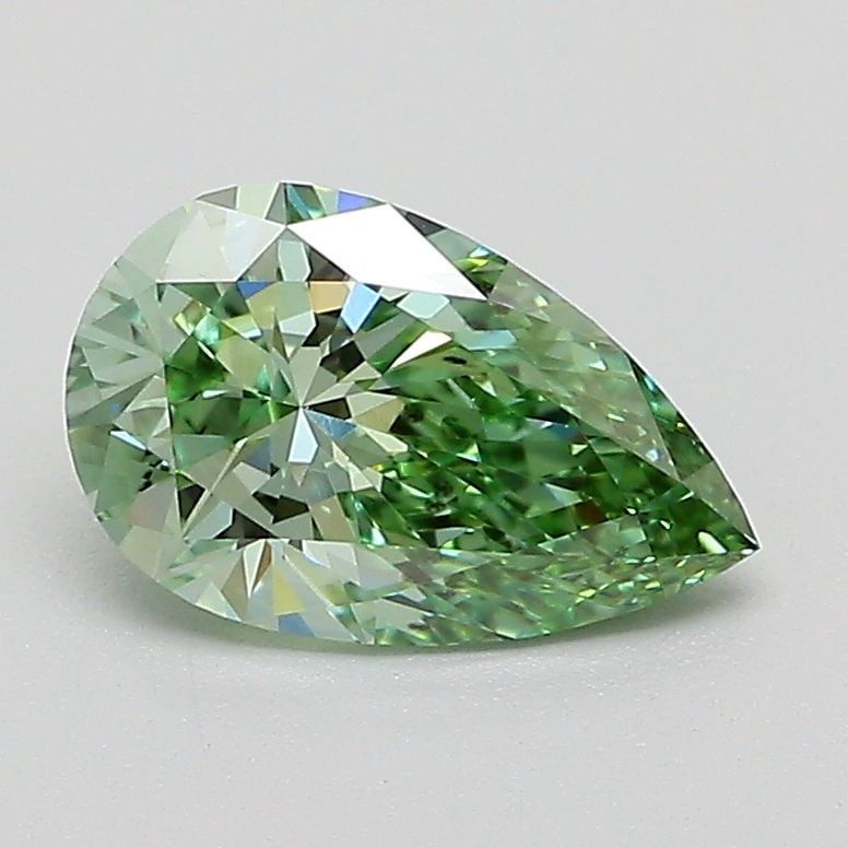 Loose Diamond - PEAR 1.09ct Fancy Vivid Green VS2: Loose Diamond - PEAR 1.09ct Fancy Vivid Green VS2 Source: This is a real non-mined Diamond that has been grown in a lab Shape: PEAR Carats: 1.09 Color: Fancy Vivid Green Certification: IGI Video: