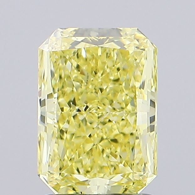 Loose Diamond - RADIANT 1.71ct Fancy Intense Yellow VS1: Loose Diamond - RADIANT 1.71ct Fancy Intense Yellow VS1 Source: This is a real non-mined Diamond that has been grown in a lab Shape: RADIANT Carats: 1.71 Color: Fancy Intense Yellow Certification: IGI