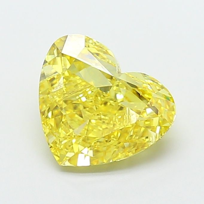 Loose Diamond - HEART 2.74ct Fancy Intense Yellow VS1: Loose Diamond - HEART 2.74ct Fancy Intense Yellow VS1 Source: This is a real non-mined Diamond that has been grown in a lab Shape: HEART Carats: 2.74 Color: Fancy Intense Yellow Certification: IGI Vid