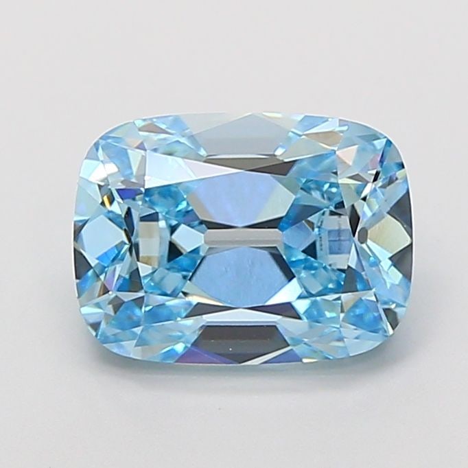Loose Diamond - CUSHION 3.01ct Fancy Vivid Blue VVS2: Loose Diamond - CUSHION 3.01ct Fancy Vivid Blue VVS2 Source: This is a real non-mined Diamond that has been grown in a lab Shape: CUSHION Carats: 3.01 Color: Fancy Vivid Blue Certification: IGI Video: