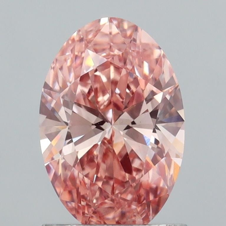 Loose Diamond - OVAL 1.19ct Fancy Vivid Brownish Pink VS1: Loose Diamond - OVAL 1.19ct Fancy Vivid Brownish Pink VS1 Source: This is a real non-mined Diamond that has been grown in a lab Shape: OVAL Carats: 1.19 Color: Fancy Vivid Brownish Pink Certification: