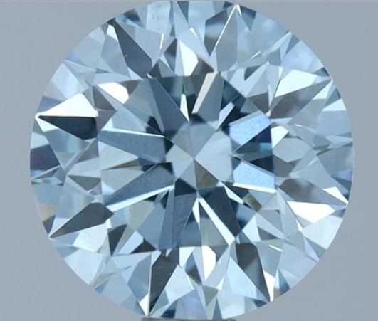 Loose Diamond - ROUND 1.32ct Fancy Intense Blue VS2: Loose Diamond - ROUND 1.32ct Fancy Intense Blue VS2 Source: This is a real non-mined Diamond that has been grown in a lab Shape: ROUND Carats: 1.32 Color: Fancy Intense Blue Certification: IGI Video: