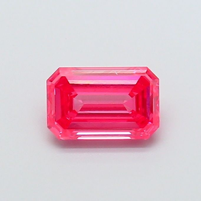Loose Diamond - EMERALD 1.74ct Fancy Vivid Pink VS1: Loose Diamond - EMERALD 1.74ct Fancy Vivid Pink VS1 Source: This is a real non-mined Diamond that has been grown in a lab Shape: EMERALD Carats: 1.74 Color: Fancy Vivid Pink Certification: IGI Video: