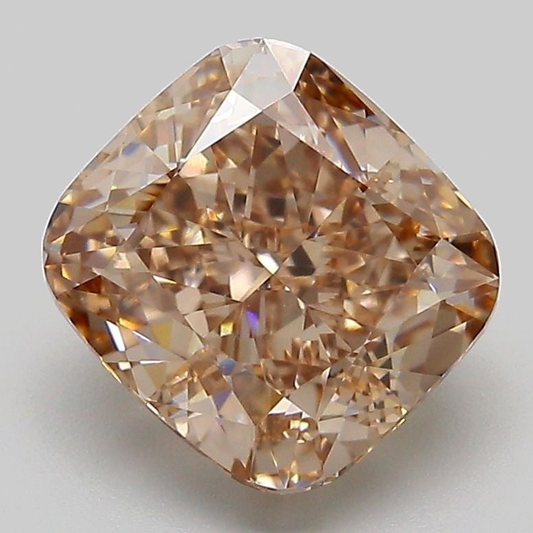 Loose Diamond - CUSHION MODIFIED 3.1ct Fancy Light Brown VVS2: Loose Diamond - CUSHION MODIFIED 3.1ct Fancy Light Brown VVS2 Source: This is a real non-mined Diamond that has been grown in a lab Shape: CUSHION MODIFIED Carats: 3.1 Color: Fancy Light Brown Certifi