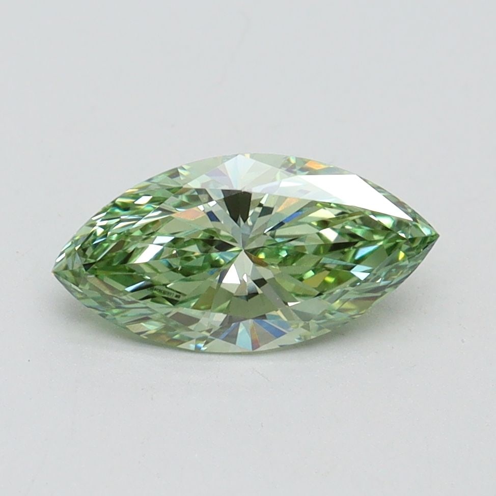 Loose Diamond - MARQUISE 1.01ct Fancy Vivid Green VS1: Loose Diamond - MARQUISE 1.01ct Fancy Vivid Green VS1 Source: This is a real non-mined Diamond that has been grown in a lab Shape: MARQUISE Carats: 1.01 Color: Fancy Vivid Green Certification: IGI Vid