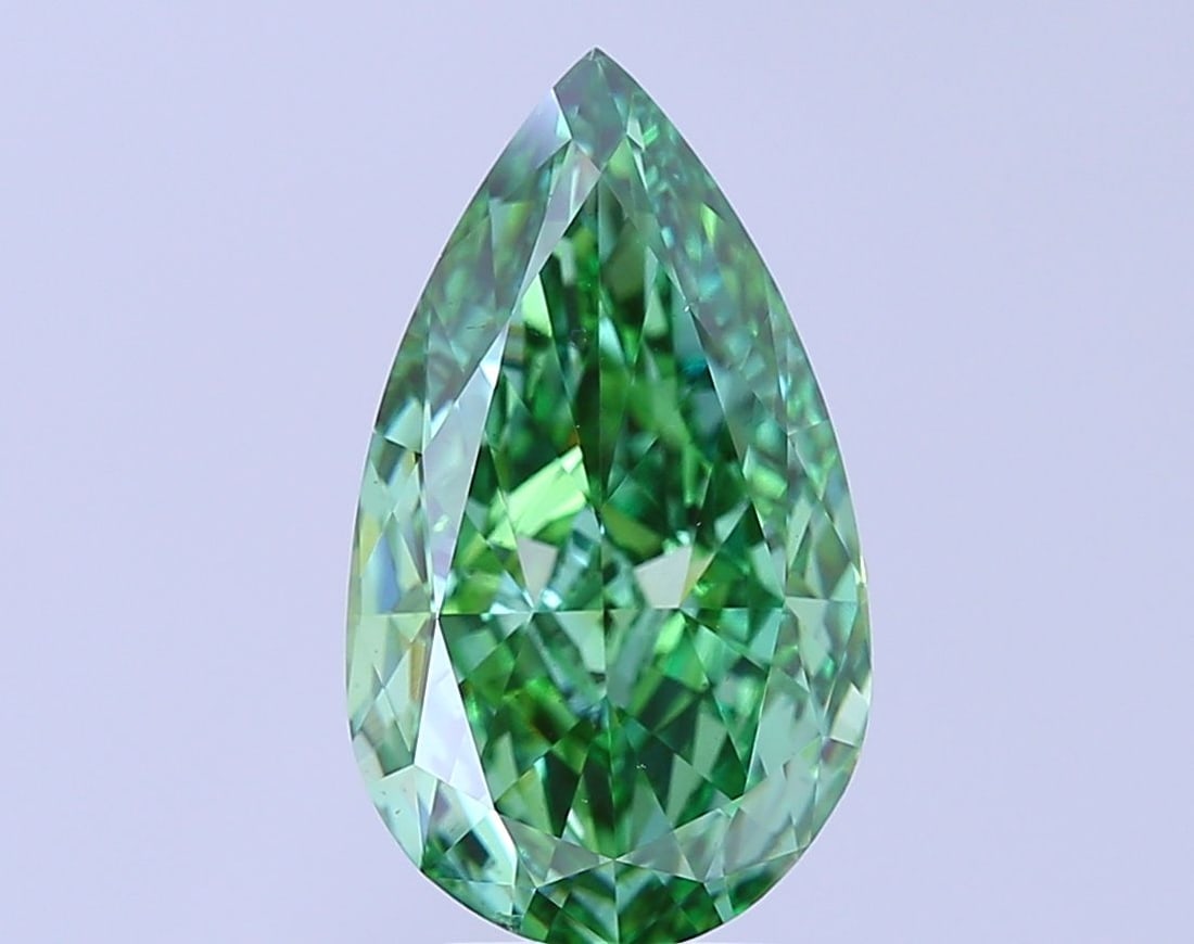 Loose Diamond - PEAR 5.07ct Fancy Vivid Green VS2 (1 of 1)