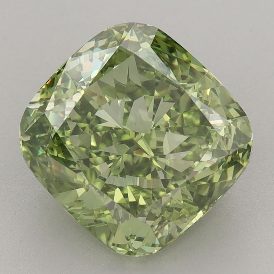 Loose Diamond - CUSHION MODIFIED 3.98ct Fancy Vivid Green VS1: Loose Diamond - CUSHION MODIFIED 3.98ct Fancy Vivid Green VS1 Source: This is a real non-mined Diamond that has been grown in a lab Shape: CUSHION MODIFIED Carats: 3.98 Color: Fancy Vivid Green Certif