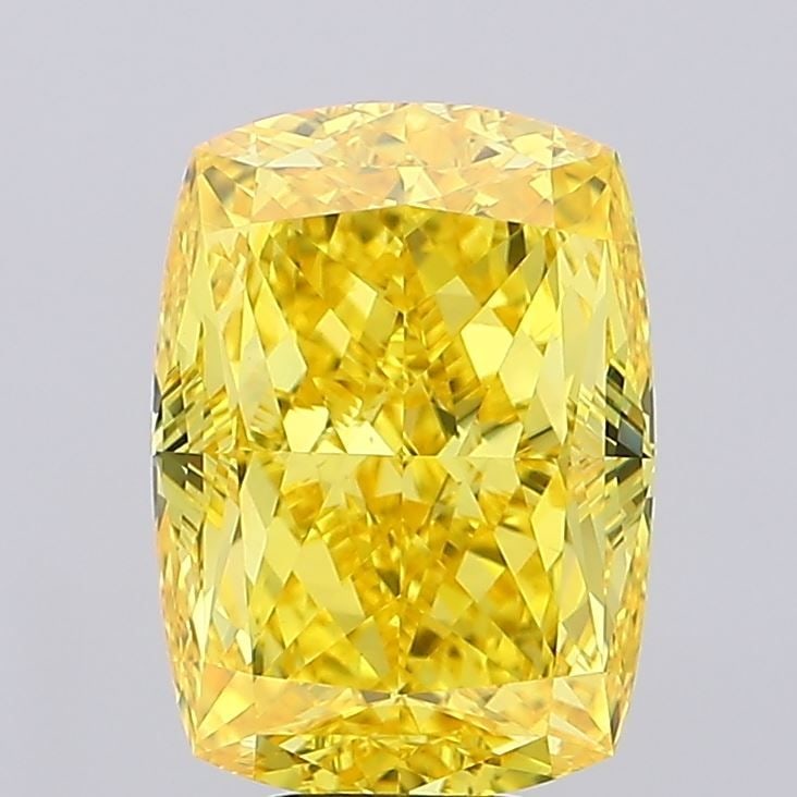 Loose Diamond - CUSHION MODIFIED 9.02ct Fancy Vivid Yellow VS1: Loose Diamond - CUSHION MODIFIED 9.02ct Fancy Vivid Yellow VS1 Source: This is a real non-mined Diamond that has been grown in a lab Shape: CUSHION MODIFIED Carats: 9.02 Color: Fancy Vivid Yellow Cert