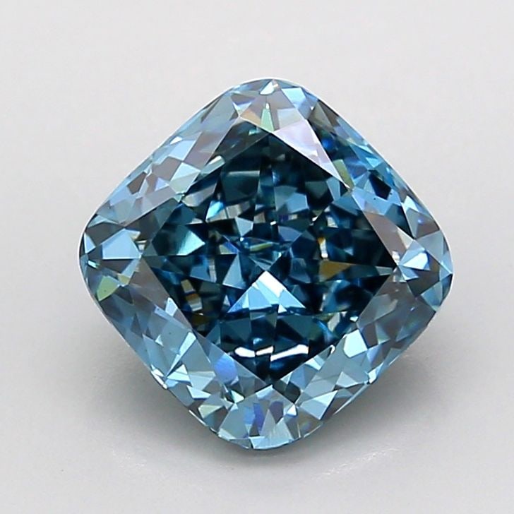 Loose Diamond - CUSHION MODIFIED 2.06ct Fancy Vivid Blue VS1: Loose Diamond - CUSHION MODIFIED 2.06ct Fancy Vivid Blue VS1 Source: This is a real non-mined Diamond that has been grown in a lab Shape: CUSHION MODIFIED Carats: 2.06 Color: Fancy Vivid Blue Certific