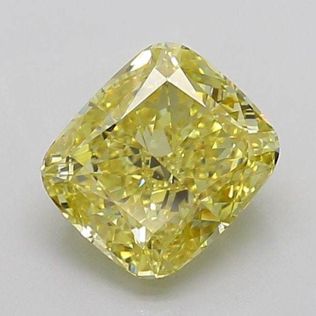 Loose Diamond - CUSHION MODIFIED 2.52ct Fancy Intense Yellow VS2: Loose Diamond - CUSHION MODIFIED 2.52ct Fancy Intense Yellow VS2 Source: This is a real non-mined Diamond that has been grown in a lab Shape: CUSHION MODIFIED Carats: 2.52 Color: Fancy Intense Yellow 