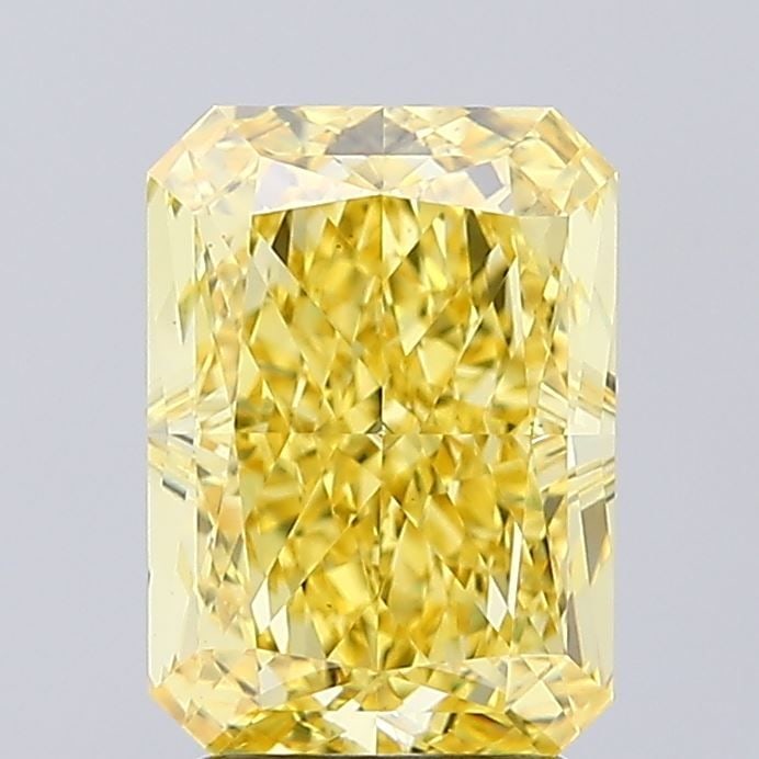 Loose Diamond - RADIANT 3.1ct Fancy Vivid Yellow VS1: Loose Diamond - RADIANT 3.1ct Fancy Vivid Yellow VS1 Source: This is a real non-mined Diamond that has been grown in a lab Shape: RADIANT Carats: 3.1 Color: Fancy Vivid Yellow Certification: IGI Video
