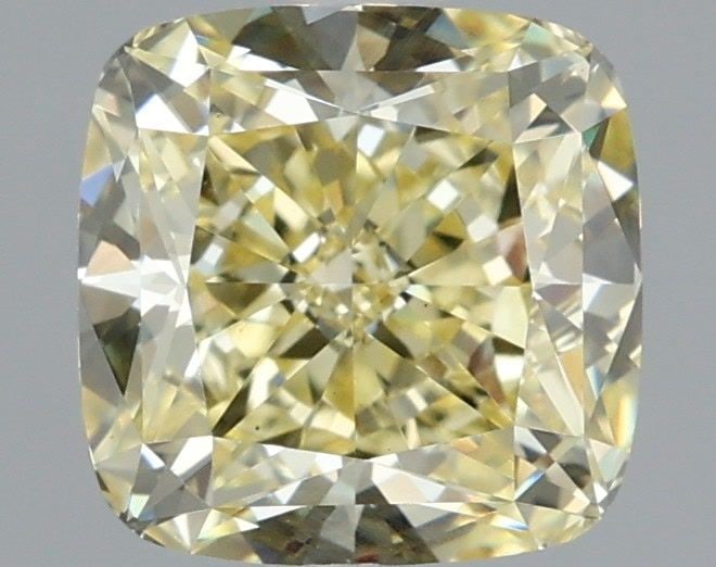 Loose Diamond - CUSHION MODIFIED 2.05ct Fancy Yellow VS1: Loose Diamond - CUSHION MODIFIED 2.05ct Fancy Yellow VS1 Source: This is a real non-mined Diamond that has been grown in a lab Shape: CUSHION MODIFIED Carats: 2.05 Color: Fancy Yellow Certification: I