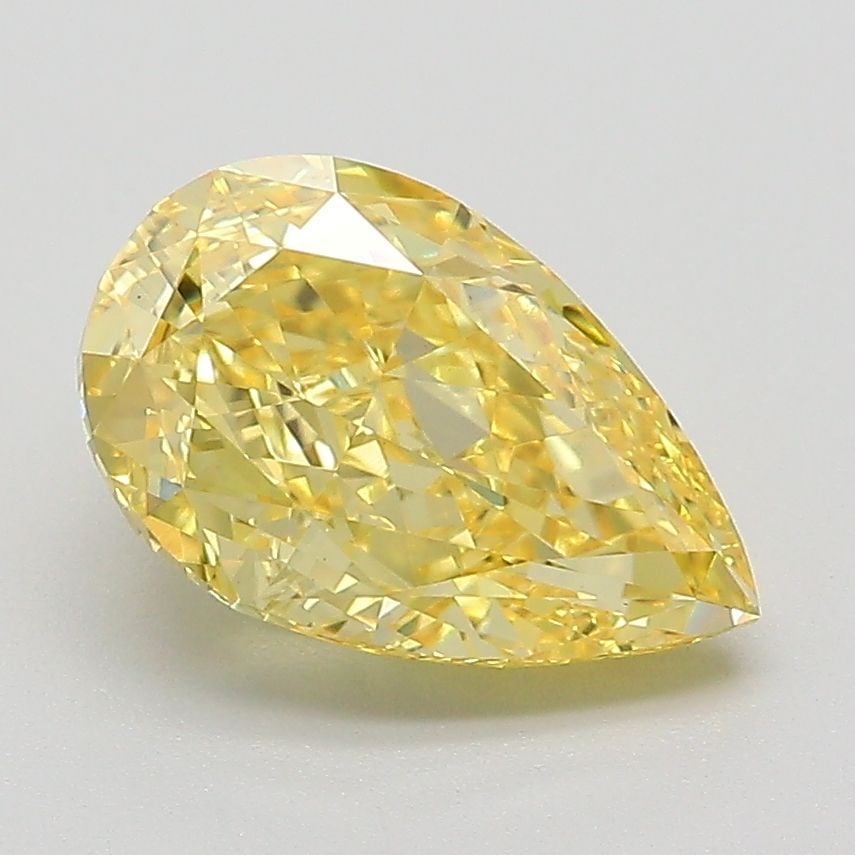 Loose Diamond - PEAR 2.24ct Fancy Intense Yellow VVS2: Loose Diamond - PEAR 2.24ct Fancy Intense Yellow VVS2 Source: This is a real non-mined Diamond that has been grown in a lab Shape: PEAR Carats: 2.24 Color: Fancy Intense Yellow Certification: IGI