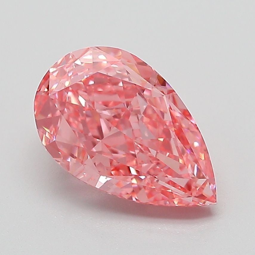 Loose Diamond - PEAR 2.1ct Fancy Vivid Pink VVS2: Loose Diamond - PEAR 2.1ct Fancy Vivid Pink VVS2 Source: This is a real non-mined Diamond that has been grown in a lab Shape: PEAR Carats: 2.1 Color: Fancy Vivid Pink Certification: IGI Video: