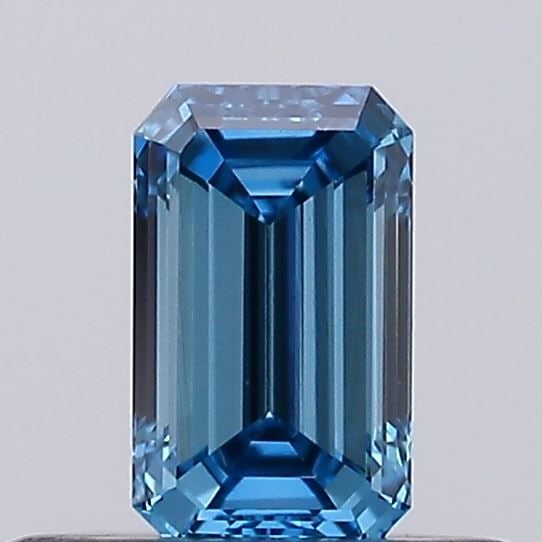 Loose Diamond - EMERALD 0.31ct Fancy Vivid Blue VVS2: Loose Diamond - EMERALD 0.31ct Fancy Vivid Blue VVS2 Source: This is a real non-mined Diamond that has been grown in a lab Shape: EMERALD Carats: 0.31 Color: Fancy Vivid Blue Certification: NONE
